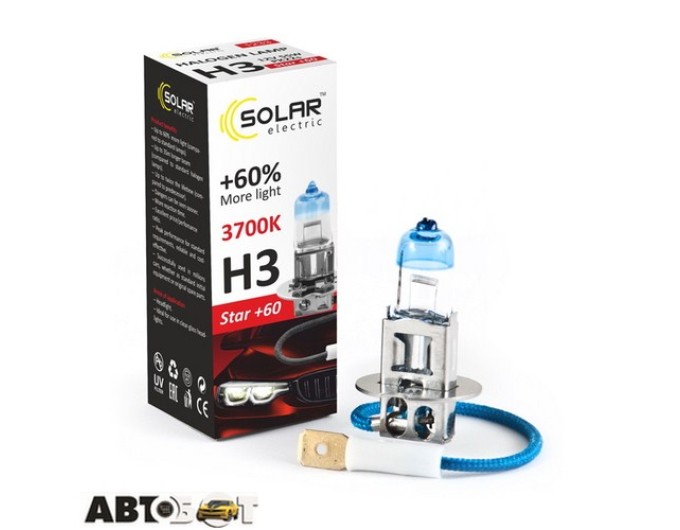 Галогенна лампа SOLAR Star H3 12V 55W 3700K 1233 (1 шт.), ціна: 94 грн.