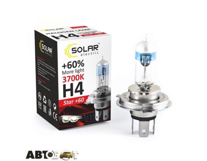 Галогенная лампа SOLAR Star H4 12V 60/55W 3700K 1234 (1 шт.), цена: 172 грн.
