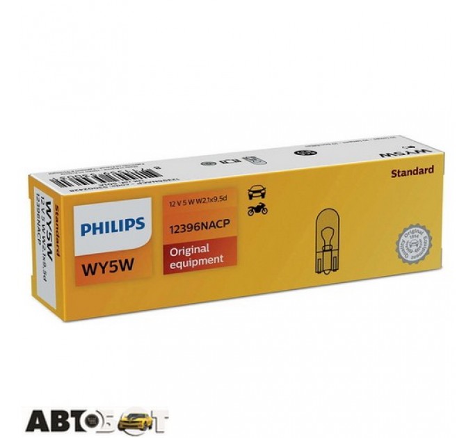 Лампа розжарювання Philips Vision WY5W 12V 12396NACP (1 шт.), ціна: 43 грн.