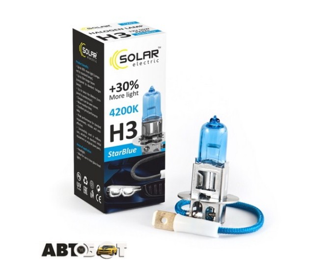 Галогенна лампа SOLAR StarBlue H3 12V 55W 4200K 1243 (1 шт.), ціна: 87 грн.