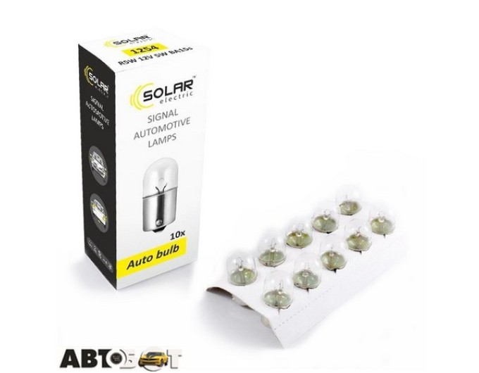 Лампа розжарювання SOLAR R5W 12V 5W 1254 (1 шт.), ціна: 12 грн.