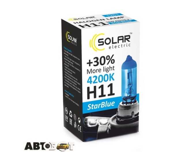 Галогенна лампа SOLAR StarBlue H11 12V 55W 4200K 1261_H (1 шт.), ціна: 152 грн.