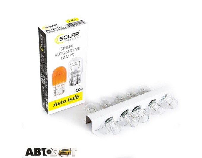 Лампа розжарювання SOLAR W21/5W 12V W3x16q 1267 (1 шт.), ціна: 59 грн.