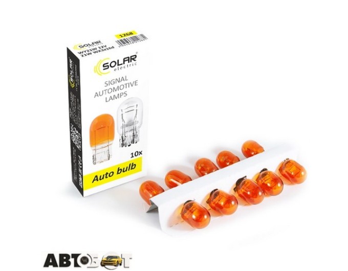 Лампа розжарювання SOLAR WY21W 12V WX3x16d AMBER 1268 (1 шт.), ціна: 72 грн.