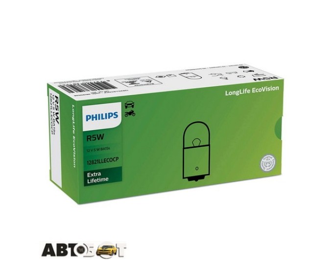 Лампа розжарювання Philips LongerLife EcoVision R5W 12V 12821LLECOCP (1 шт.), ціна: 58 грн.