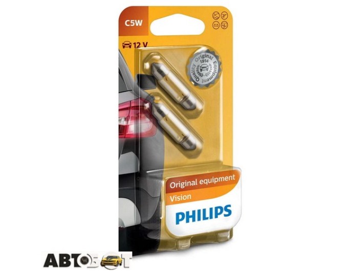 Лампа накаливания Philips Vision C5W 12V 12844B2 (2 шт.), цена: 84 грн.