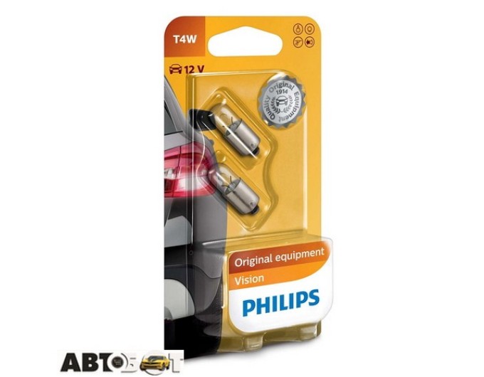 Лампа розжарювання Philips Vision T4W 12V 12929B2 (2 шт.), ціна: 80 грн.