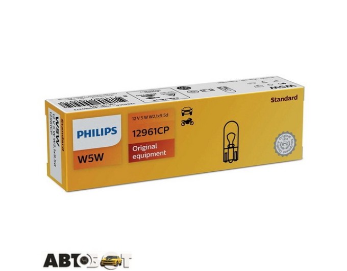 Лампа розжарювання Philips Vision W5W 12V 12961CP (1 шт.), ціна: 31 грн.