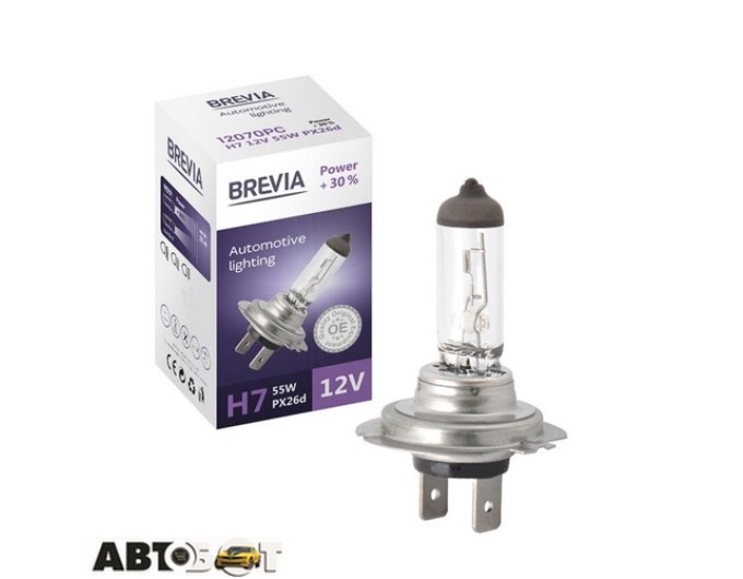 Галогенна лампа BREVIA Power +30% H7 12070PC (1 шт.), ціна: 130 грн.