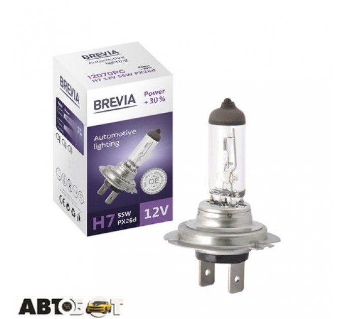 Галогенная лампа BREVIA Power +30% H7 12070PC (1 шт.), цена: 120 грн.