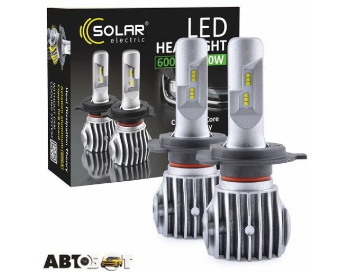 LED лампа SOLAR H4 12/24V 6500K 6000Lm 50W Cree Chip 1860 8604 (2 шт.), цена: 1 811 грн.