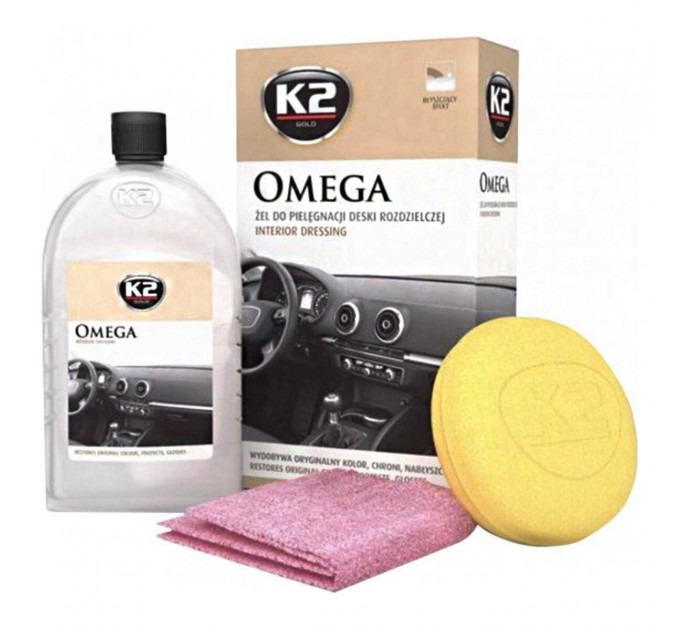Гель для ухода за приборной панелью K2 Gold Omega 500мл+аппликатор+микрофибра, цена: 580 грн.