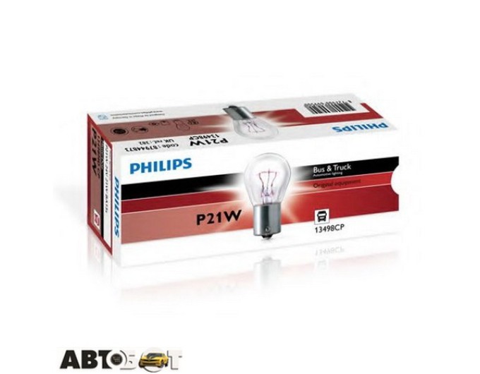 Лампа накаливания Philips Bus&Truck P21W 24V 13498CP (1 шт.), цена: 38 грн.