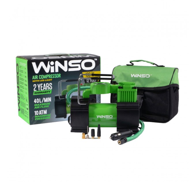 Компрессор автомобильный Winso, LED-фонарь, цена: 1 153 грн.