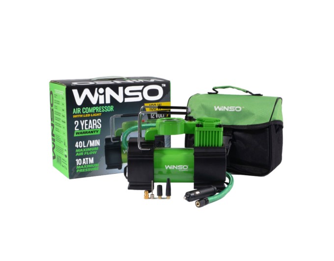 Компресор автомобільний Winso 10Атм 40л/хв 180Вт з LED-ліхтарем, ціна: 1 121 грн.