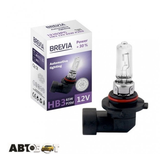  Галогенная лампа BREVIA Power +30% HB3 12103PC (1 шт.)