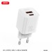 Сетевое зарядное устройство XO L147 PD20W 1USB-A+1USB-C Type-C кабель белый, цена: 239 грн.