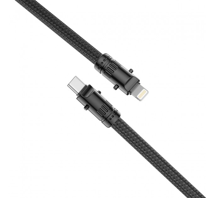 Кабель XO Lanyard Bullet Type-C to Lightning 27W 1,2м черный, цена: 299 грн.