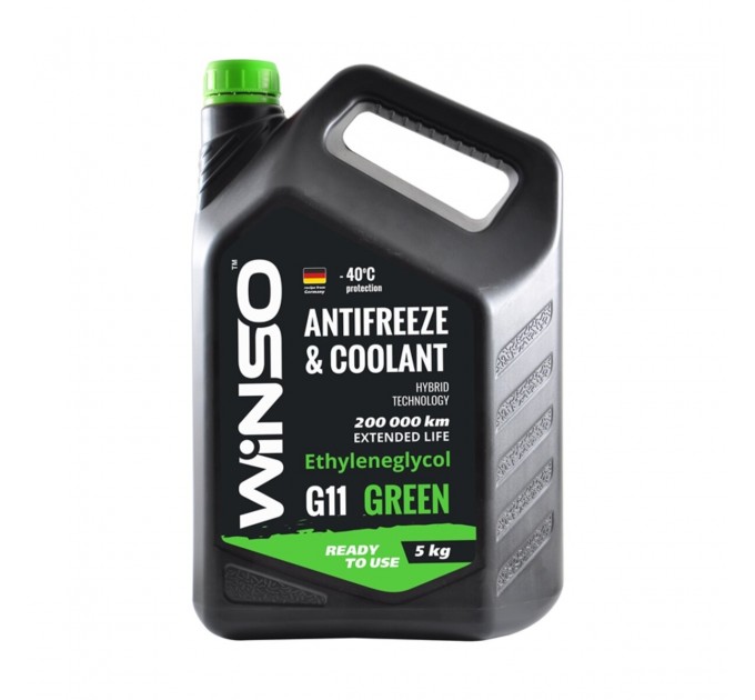 Антифриз Winso Antifreeze & Coolant Green G11 -40°C зелений готовий 5кг, ціна: 453 грн.