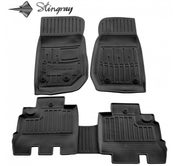 Jeep Wrangler (JK) (5 doors) (2007-2018) комплект 3D килимків з 5 штук (Stingray), ціна: 1 287 грн.