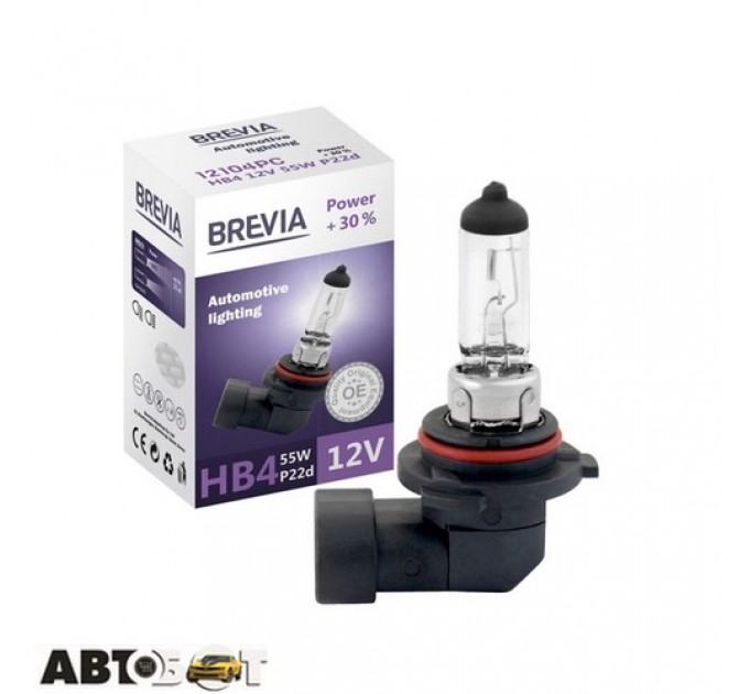  Галогенная лампа BREVIA Power +30% HB4 12104PC (1 шт.)