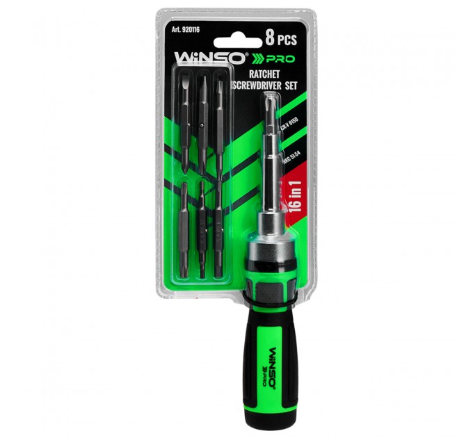 Викрутка Winso Pro реверсивна з комплектом насадок 16в1, ціна: 473 грн.