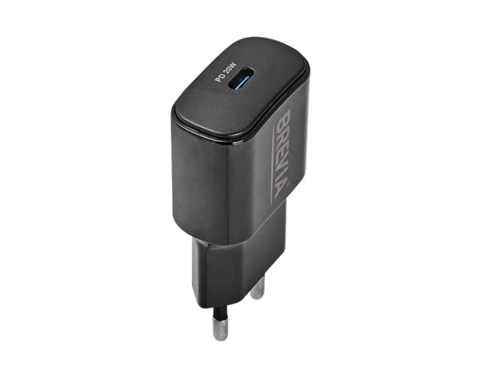Сетевое зарядное устройство Brevia ePower PD20W USB-C черный, цена: 374 грн.