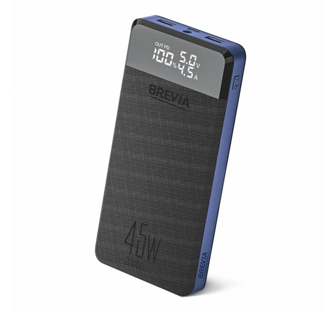 Повербанк (Power Bank) Brevia 20000mAh 45W Li-ion, LCD чорний, ціна: 1 549 грн.
