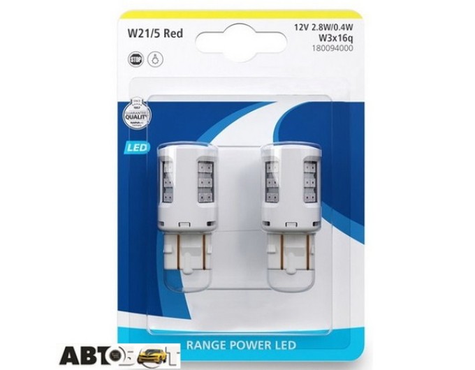 LED лампа Narva W21/5W 2.7W 12V Red 18009 (2 шт.), цена: 898 грн.