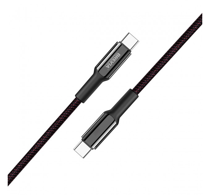 Кабель Brevia Type-C to Type-C 60W 1,2м, черный box, цена: 278 грн.