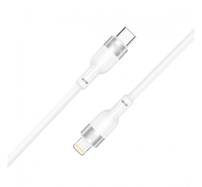 Кабель Brevia Type-C to Lightning 30W 1,2м, белый box, цена: 211 грн.