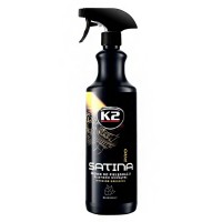 Средство по уходу за приборной панелью и пластиковыми деталями K2 Satina Pro голубика 1л