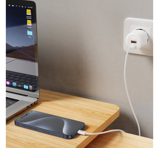 Сетевое зарядное устройство XO L151 30W 1USB-A+1USB-C синий, цена: 339 грн.