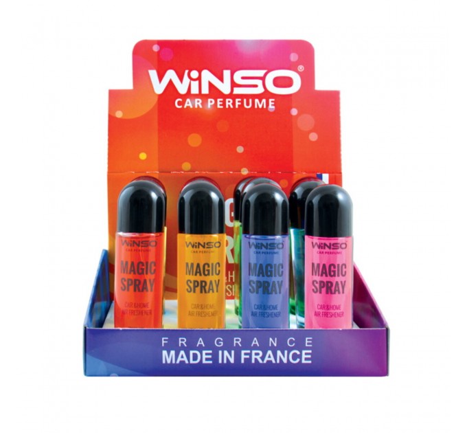 Ароматизатор Winso Magic Spray MIX №1, 30мл, 12шт набір, ціна: 1 536 грн.