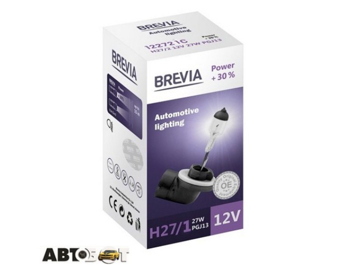 Галогенна лампа BREVIA Power +30% H27/1 12V 27W PG13 CP 12271PC (1 шт.), ціна: 172 грн.