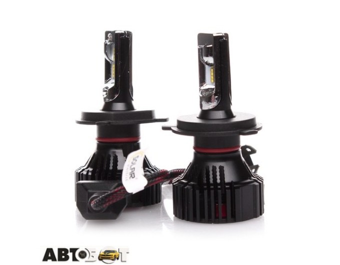 LED лампа SOLAR H4 6000K 8000Lm 12/24V 8304 (2 шт.), ціна: 1 652 грн.