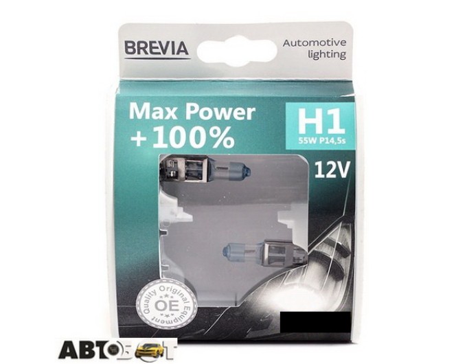 Галогенна лампа BREVIA Max Power +100% H1 12010MPS (2 шт.), ціна: 597 грн.
