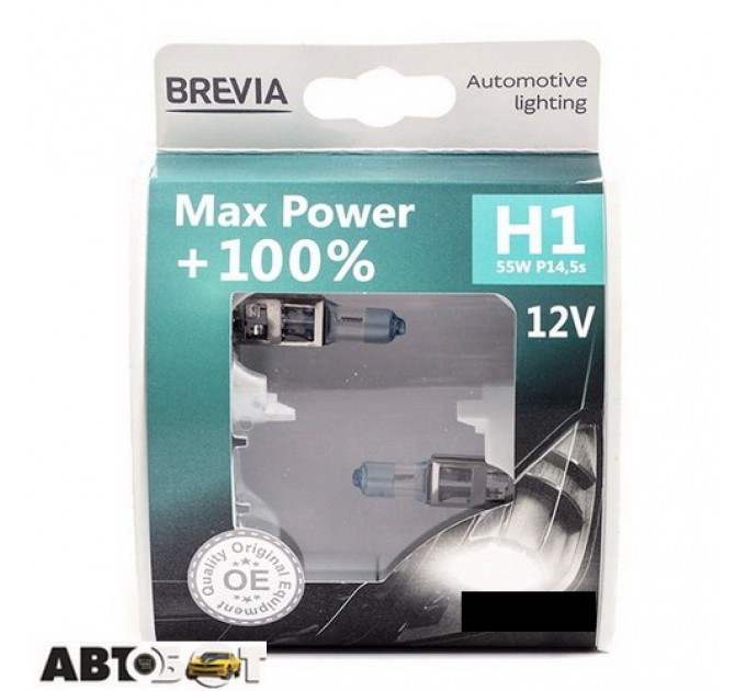  Галогенная лампа BREVIA Max Power +100% H1 12010MPS (2 шт.)