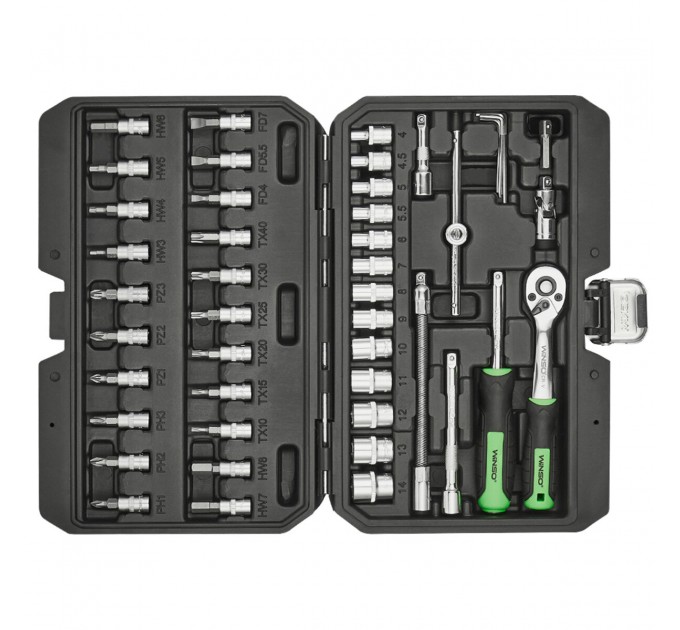 Профессиональный набор инструментов в кейсе Winso Pro 1/4" 72 T, CR-V, 46ед., цена: 1 052 грн.