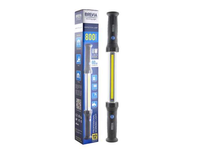 Лампа инспекционная Brevia LED 60см 8W COB 800lm 2200mAh Power Bank, цена: 1 488 грн.