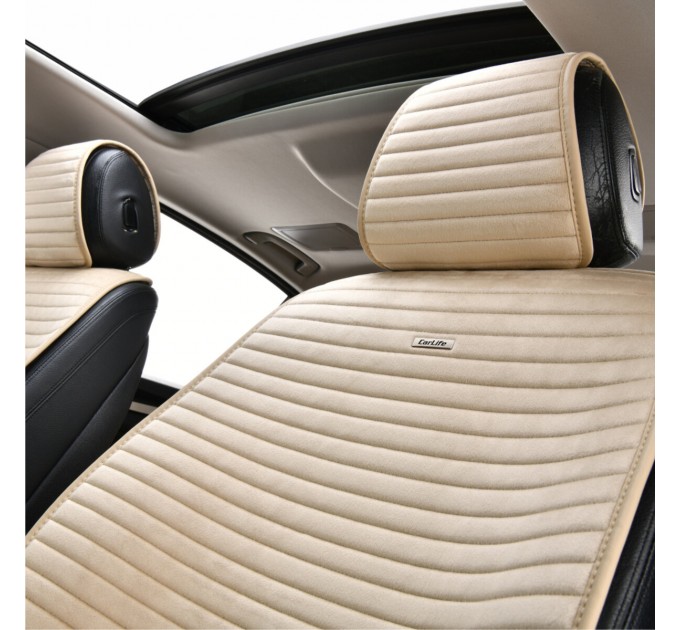 Комплект преміум накидок для сидінь CarLife Sport, biege, ціна: 4 561 грн.