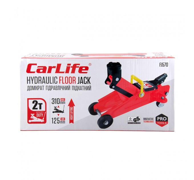 Домкрат гідравлічний підкатний CarLife 2т 125-310мм, ціна: 1 498 грн.