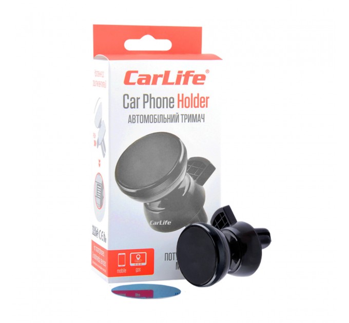 Тримач телефону автомобільний Carlife магнітний на дефлектор, ціна: 143 грн.