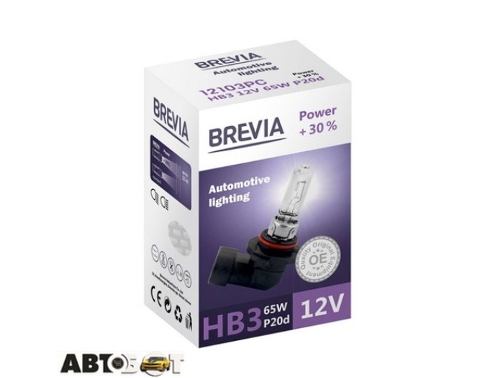 Галогенна лампа BREVIA Power +30% HB3 12103PC (1 шт.), ціна: 147 грн.