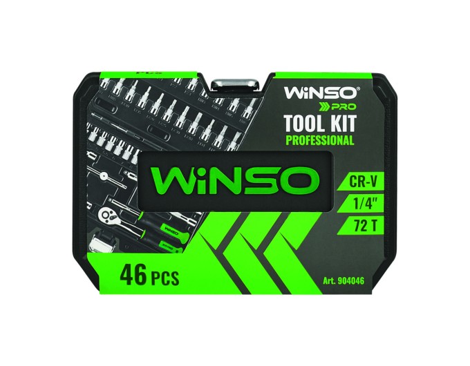 Профессиональный набор инструментов в кейсе Winso Pro 1/4" 72 T, CR-V, 46ед., цена: 1 052 грн.