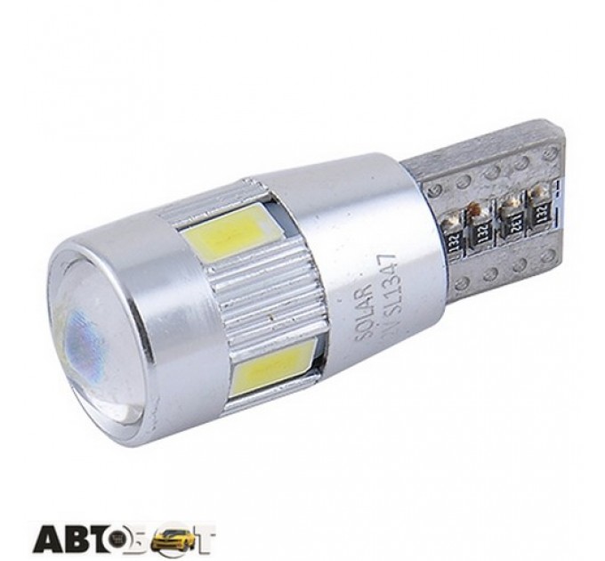 LED лампа SOLAR T10 W2.1x9.5d 12V 6SMD 5730 CANBUS white SL1347 (2 шт.), цена: 131 грн.