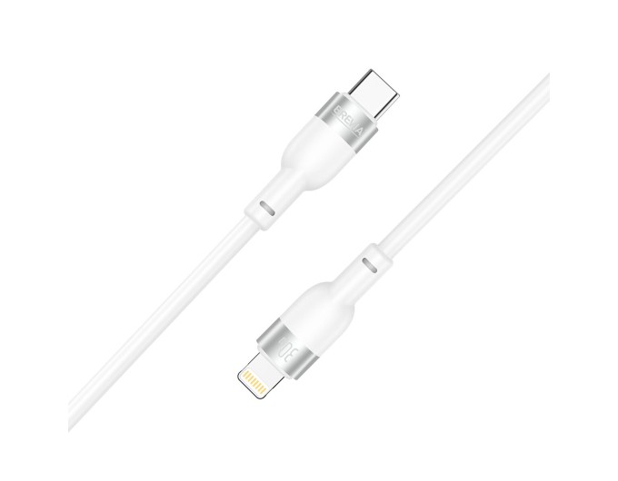 Кабель Brevia Type-C to Lightning 30W 1,2м, білий ZIP, ціна: 204 грн.
