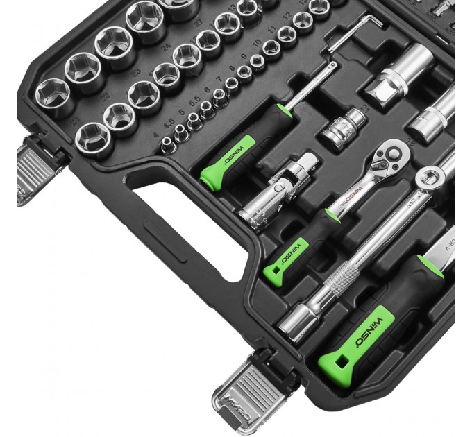 Професійний набір інструментів в кейсі Winso Pro 1/2", 1/4" 72 T, CR-V, 94од., ціна: 3 356 грн.