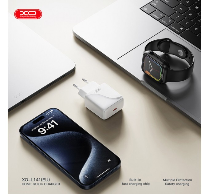 Сетевое зарядное устройство XO L141 USB-C 20W белый, цена: 129 грн.