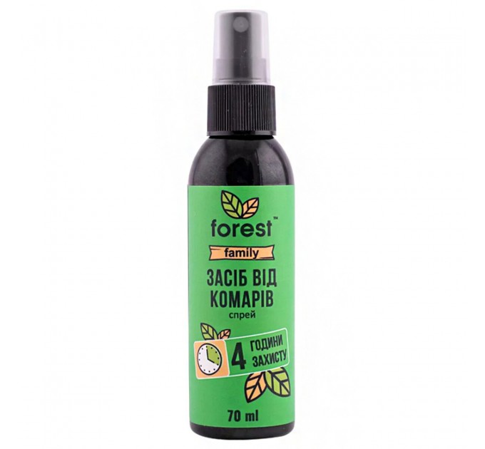 Спрей-репелент Forest Family від комарів та мошки 70мл, ціна: 43 грн.